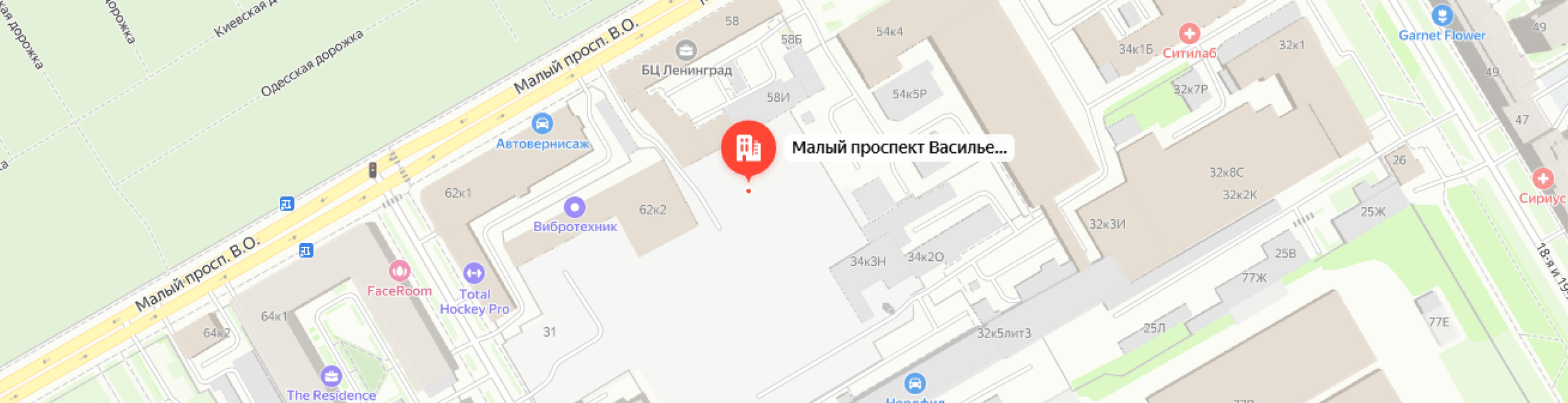 г. Санкт-Петербург, Малый проспект В.О., д. 58, литер А, пом. 20Н